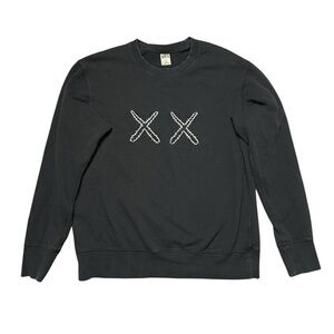 KAWS x Sesame Street Uniqlo Sweatshirt 2018 Black Crewneck Sweater Men’s M